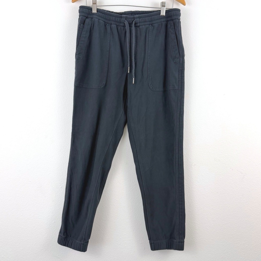 Athleta Farallon Jogger Pants Womens Medium Black Organic Cotton Stretch 0620